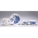 A GROUP OF 18TH CENTURY ENGLISH BLUE AND WHITE PORCELAIN