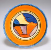 A CLARICE CLIFF BIZARRE SUNRAY PATTERN SIDE PLATE
