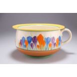 A CLARICE CLIFF BIZARRE CROCUS PATTERN CHAMBER POT