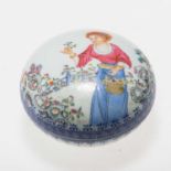 A CHINESE FAMILLE ROSE 'EUROPEAN-SUBJECT' SEAL PASTE BOX