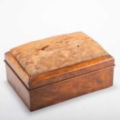A VICTORIAN BURR WALNUT PIN-CUSHION BOX