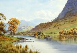 EDWARD HORACE THOMPSON (1879-1949) A PAIR OF VIEWS, "RYDAL WATER" AND "NAB SCAR AND RYDAL WATER"