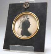 JOHN MIERS (1758-1821) SILHOUETTE PORTRAIT OF A LADY