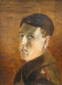 EARLY 20TH CENTURY BRITISH SCHOOL PORTRAIT OF A SOLDIER, POSSIBLY A SELF PORTRAIT