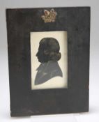LATE 18TH/EARLY 19TH CENTURY ENGLISH SCHOOL PORTRAIT SILHOUETTE OF JACOB THOMPSON