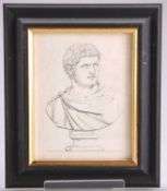 FRENCH SCHOOL (20TH CENTURY) A DECORATIVE SET OF 7 PRINTS OF CLASSICAL BUSTS