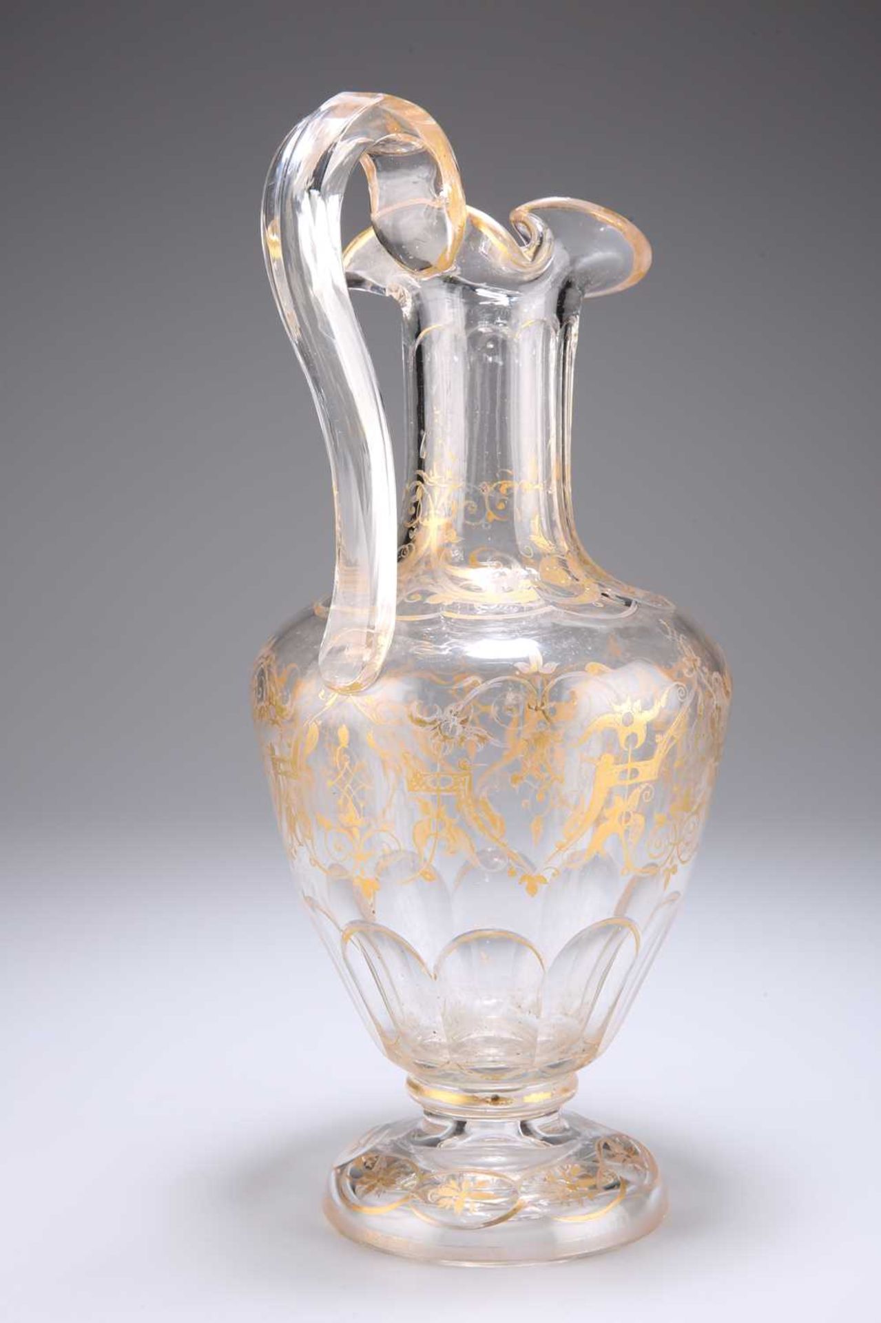 A LARGE GILDED GLASS EWER, MID-19TH CENTURY - Image 2 of 3