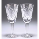 A PAIR OF WATERFORD SHERRY OR PORT GLASSES