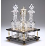 A 19TH CENTURY FOUR-BOTTLE CRUET SET