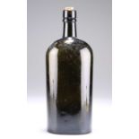 A GREEN/BROWN GLASS BOTTLE BY W & A GILBEY LTD