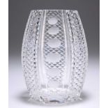 AN EARLY 20TH CENTURY CONTINENTAL CUT-GLASS VASE, PROBABLY BOHEMIAN