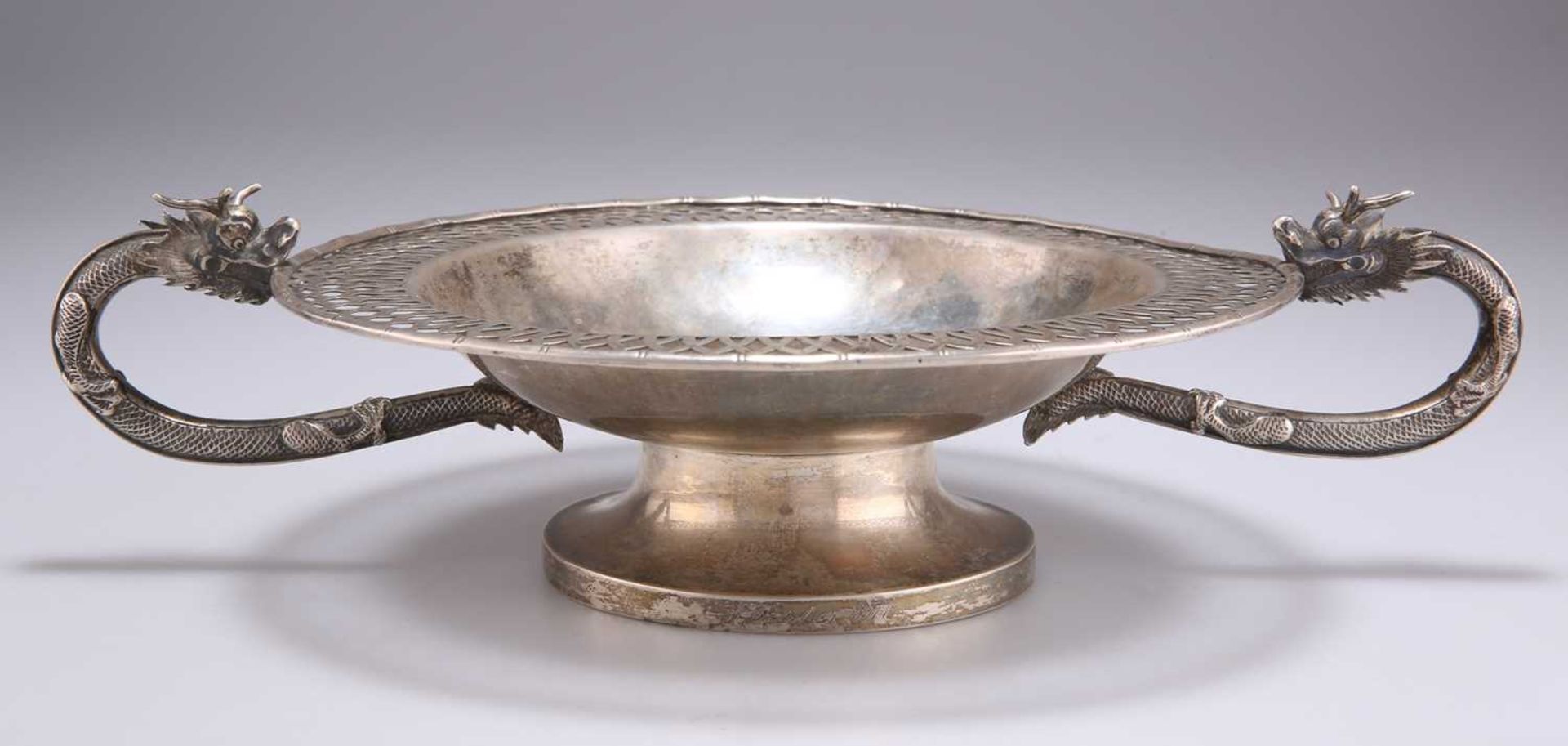 A CHINESE SILVER COMPORT