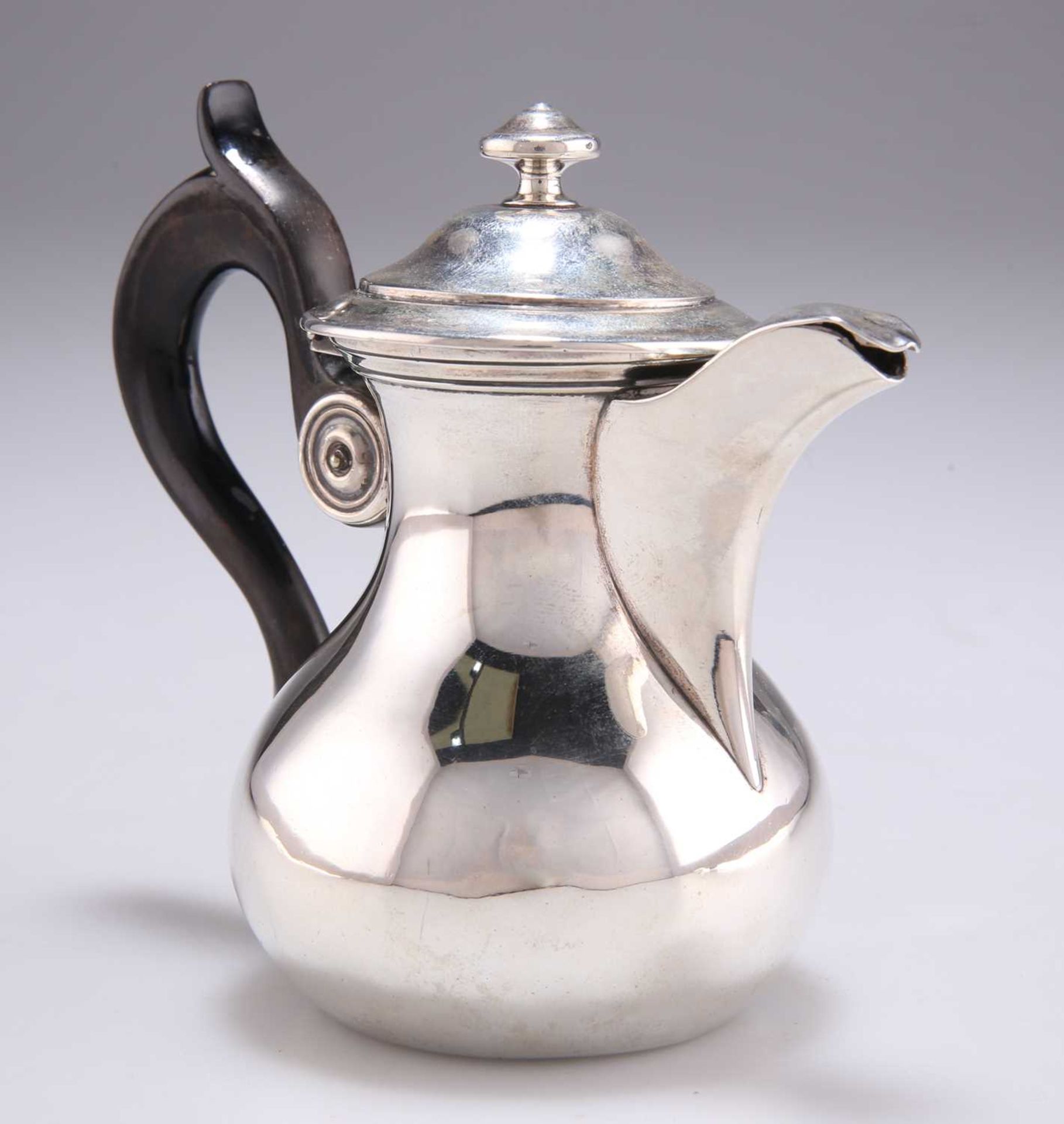 A FRENCH SILVER BACHELOR'S COFFEE POT