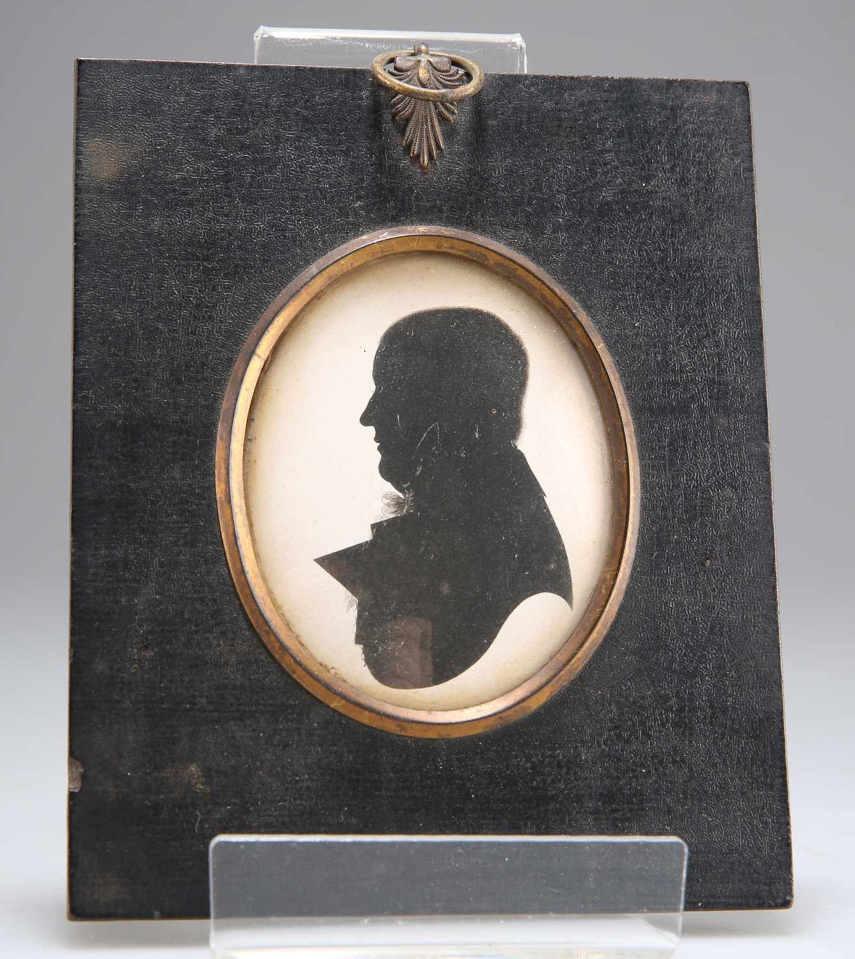 19TH CENTURY ENGLISH SCHOOL PORTRAIT SILHOUETTE OF A GENTLEMAN