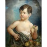 ENGLISH SCHOOL (LATE 19TH CENTURY) PORTRAIT OF A BOY WITH APPLES