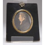 J H GILLESPIE (BRITISH/AMERICAN FL 1810-1838) PORTRAIT MINIATURE OF A GENTLEMAN