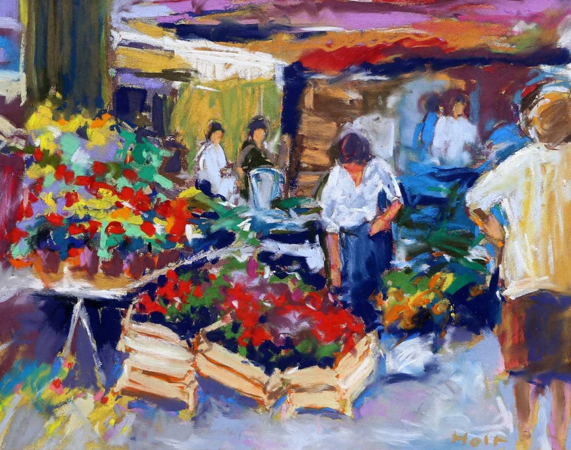 JOHN HOLT (BORN 1949) FLOWER STALL