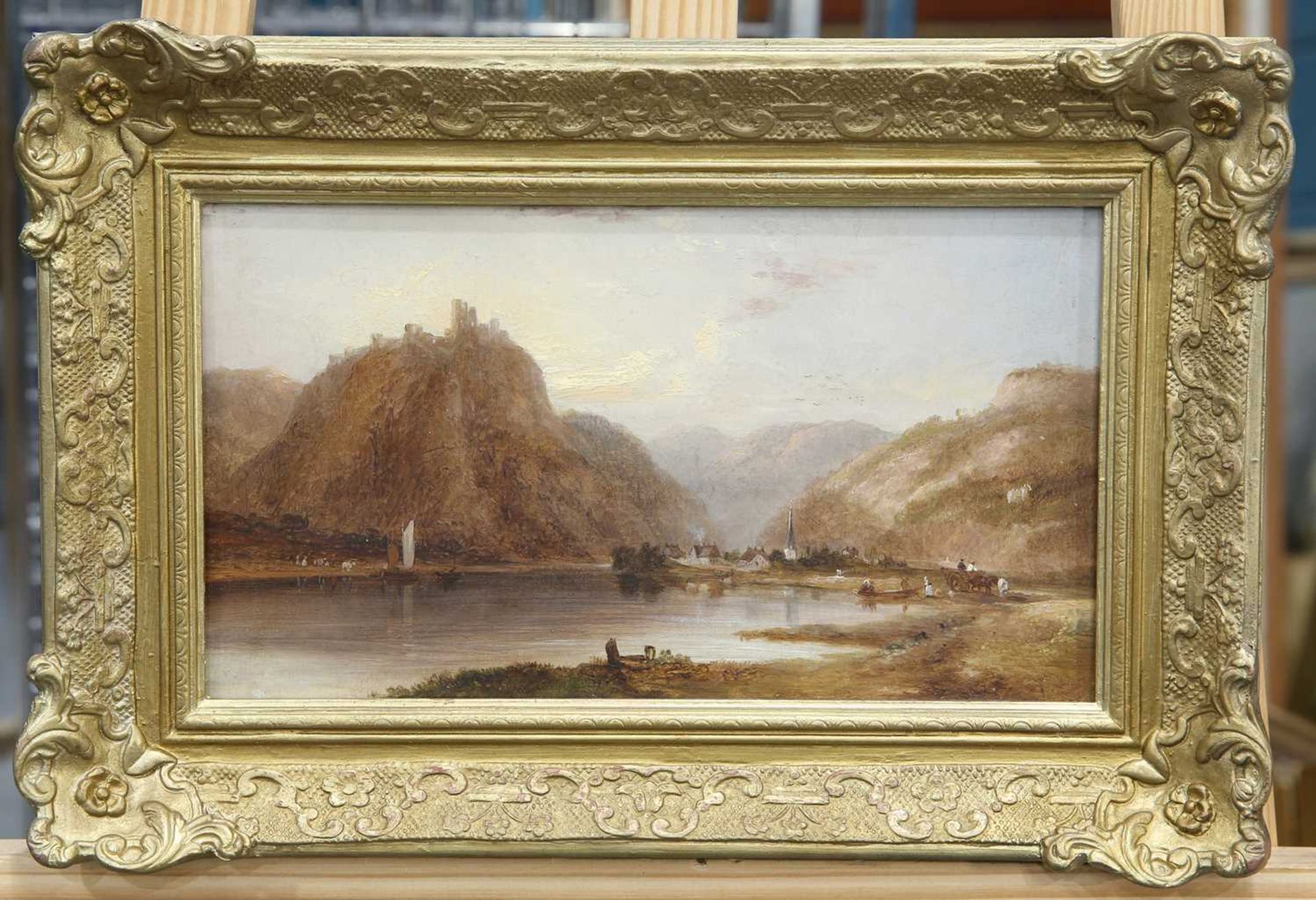 ATTRIBUTED TO JAMES BAKER PYNE (1800-1870) CONTINENTAL LAKE VIEW - Bild 2 aus 3