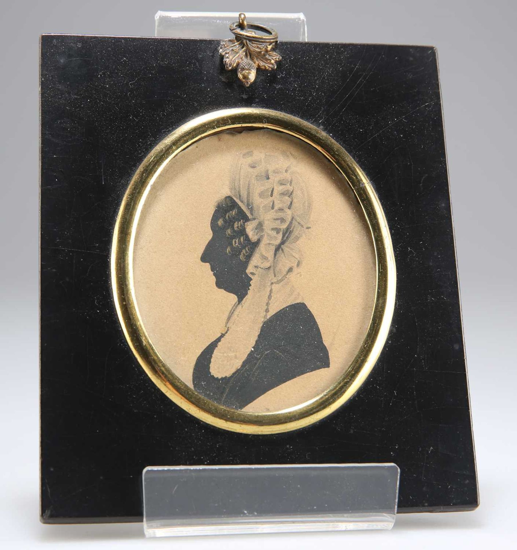 19TH CENTURY BRITISH SCHOOL PORTRAIT SILHOUETTE OF A LADY (CHRISTIAN MORRISON?)