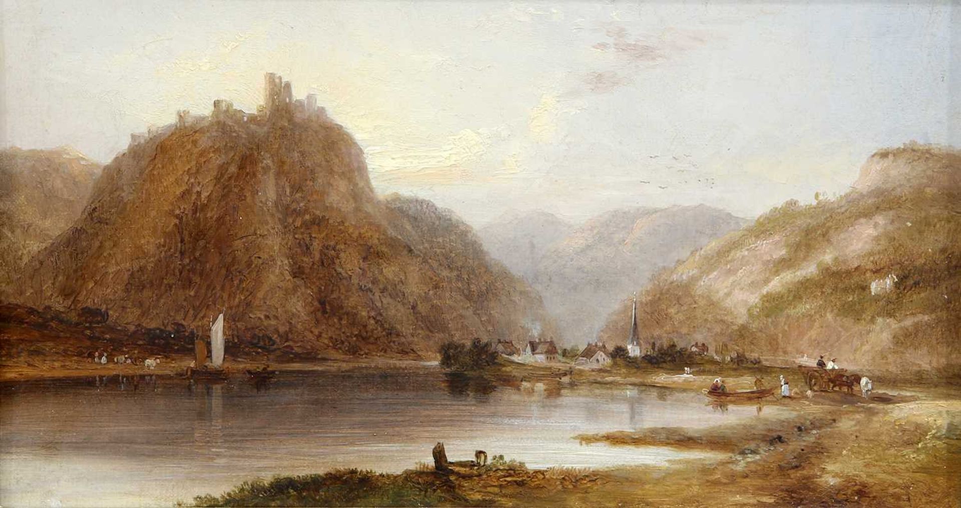 ATTRIBUTED TO JAMES BAKER PYNE (1800-1870) CONTINENTAL LAKE VIEW