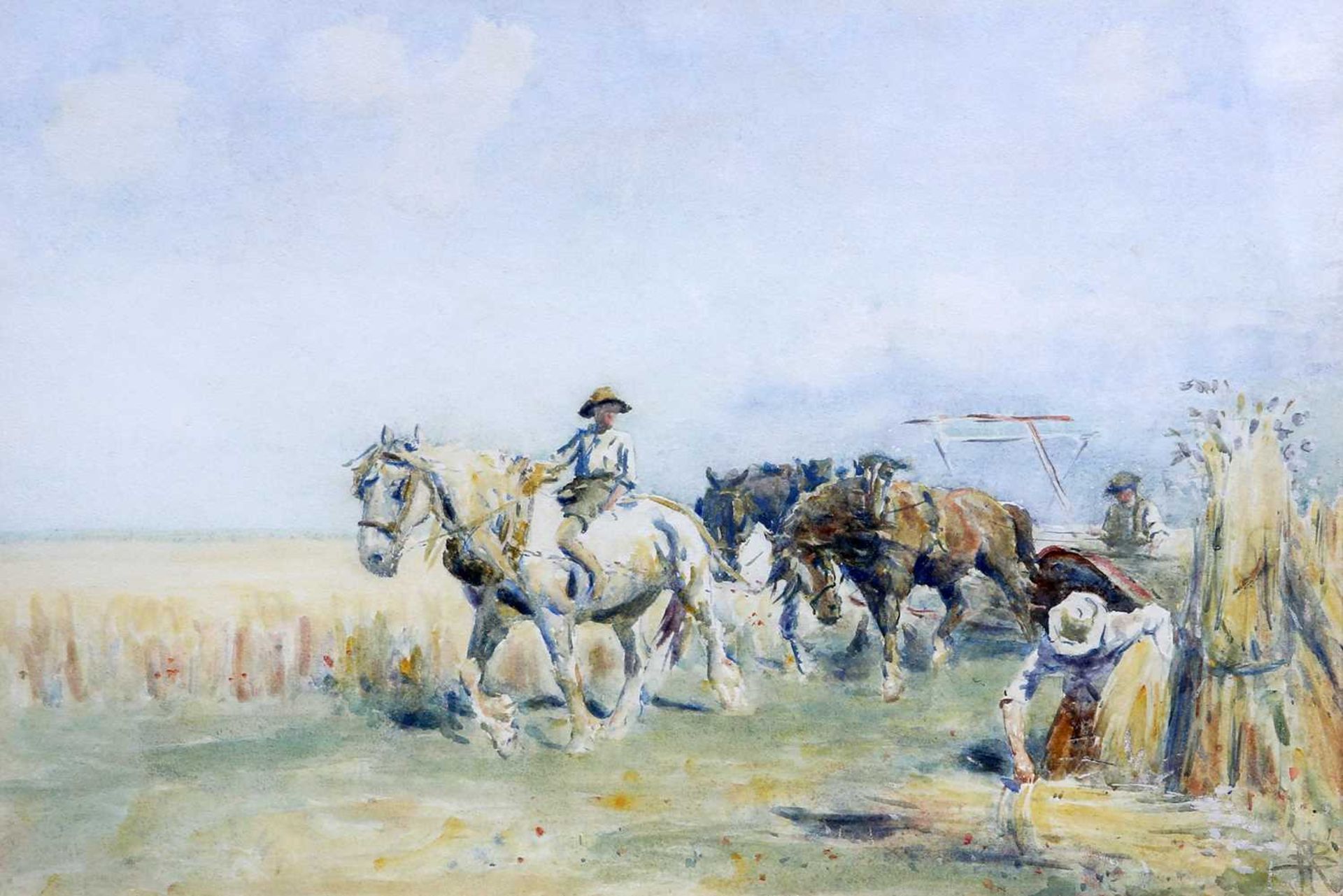 NATHANIEL HUGHES JOHN BAIRD (1865-1935) CUTTING THE HAY