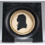 18TH CENTURY SCHOOL (POSSIBLY FRENCH) SILHOUETTE PORTRAIT OF A GENTLEMAN
