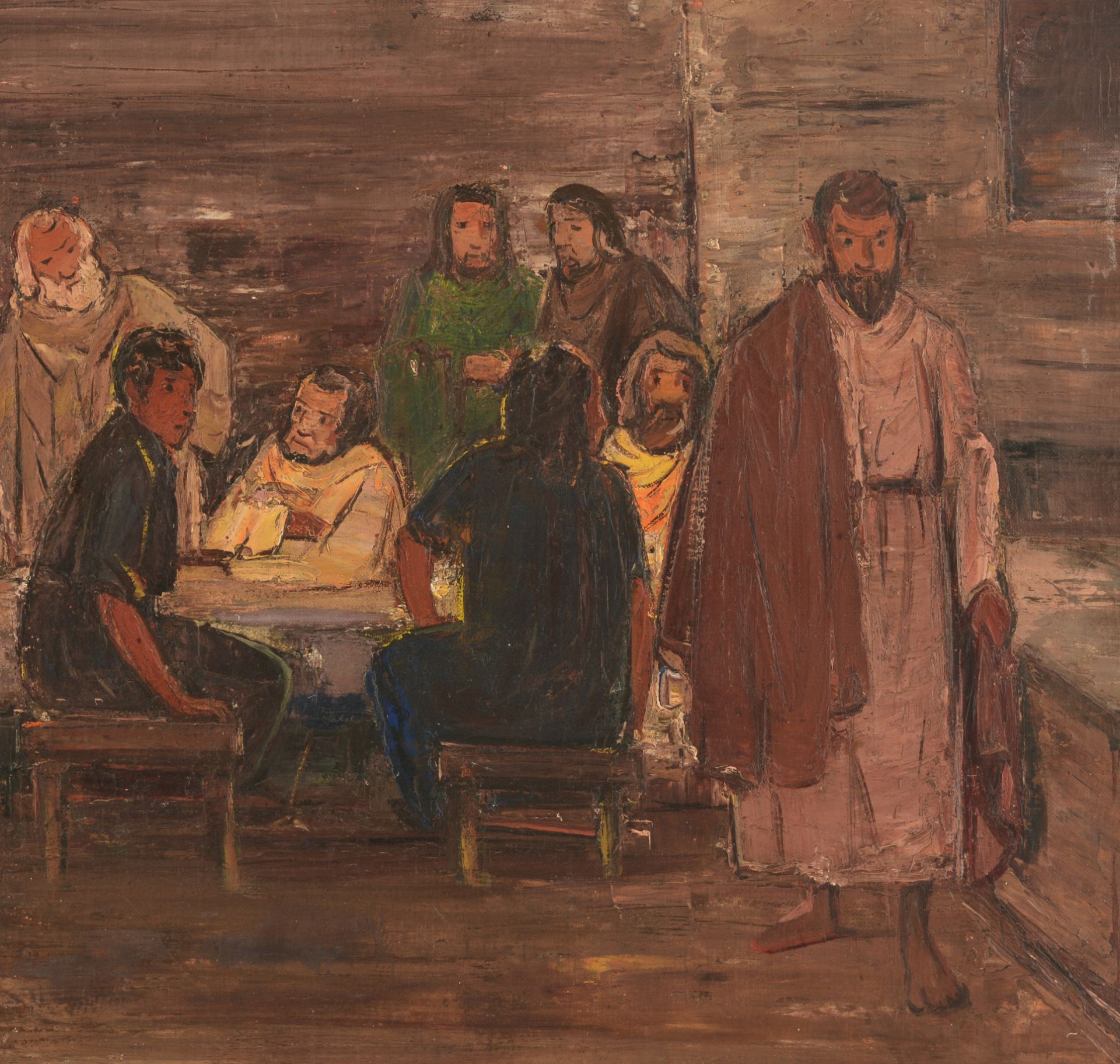 NAUM STOYANOV HADJIMLADENOV
/Bulgarian, 1894-1985/
„The Last Supper“ d.1938 - Bild 3 aus 5