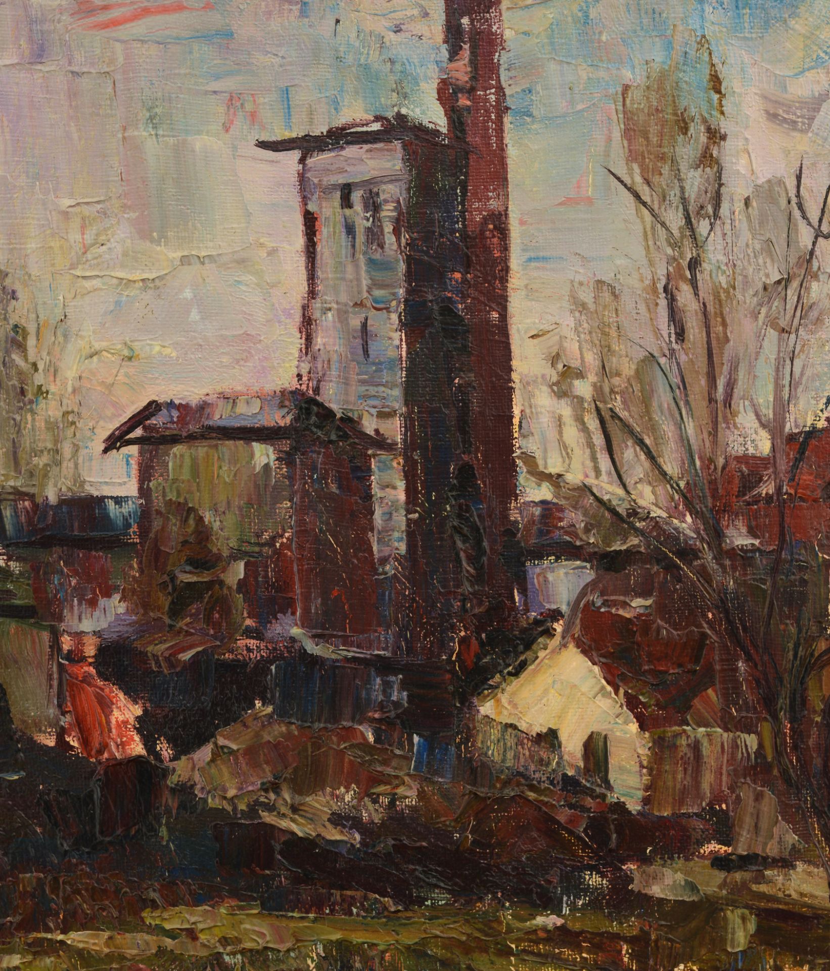 HRISTO IVANOV FOREV
/Bulgarian, 1927-2005/
„Landscape with a chimney“ - Bild 3 aus 4