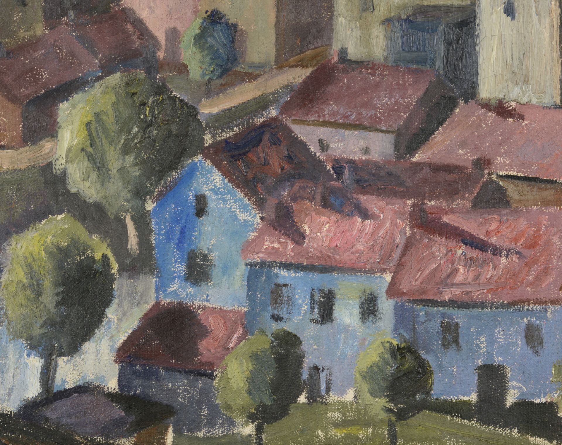 BRONKA ALEKSIEVA GIUROVA -
ALSHEH /Bulgarian, 1910-1995/
„Brussels roofs“ d.1937 - Image 3 of 4