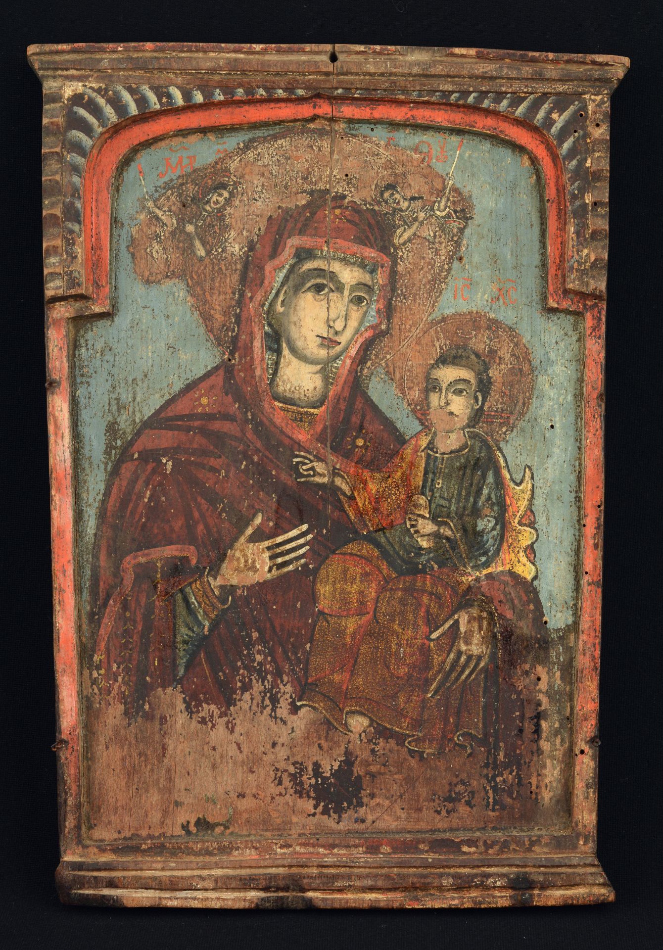 „THE HODEGETRIA MOTHER OF GOD” center of a triptych, XIX century, Tryavna Iconography School