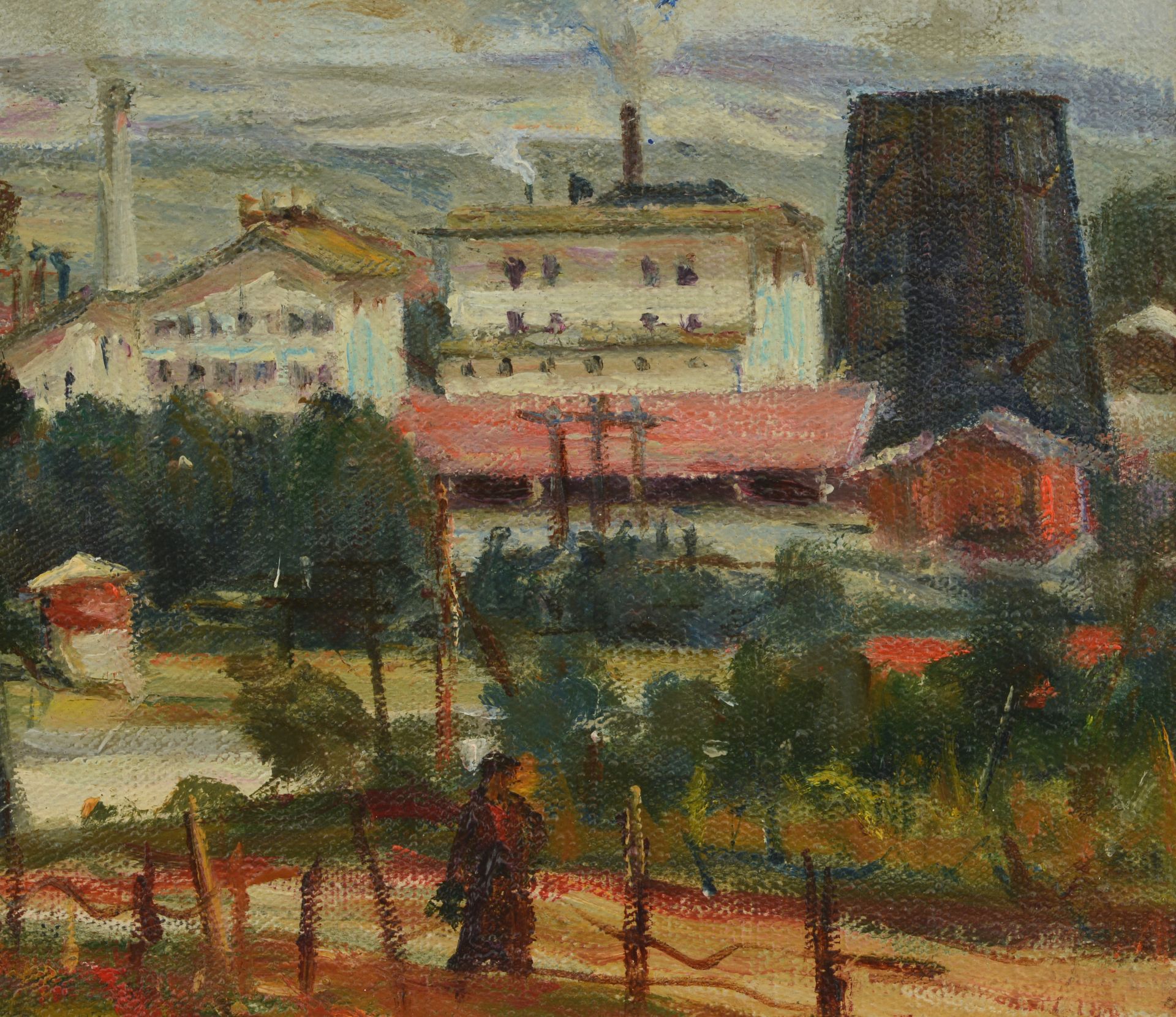 HRISTO IVANOV FOREV /Bulgarian, 1927-2005/ „View of the factory“ - Image 3 of 3