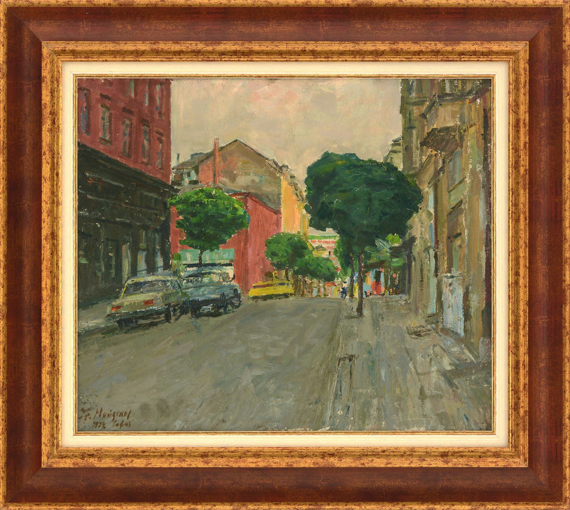 GRIGOR IVANOV NAYDENOV
/Bulgarian, 1895-1983/
„Knyaz Boris I Street, Sofia“ d.1974 - Image 2 of 4