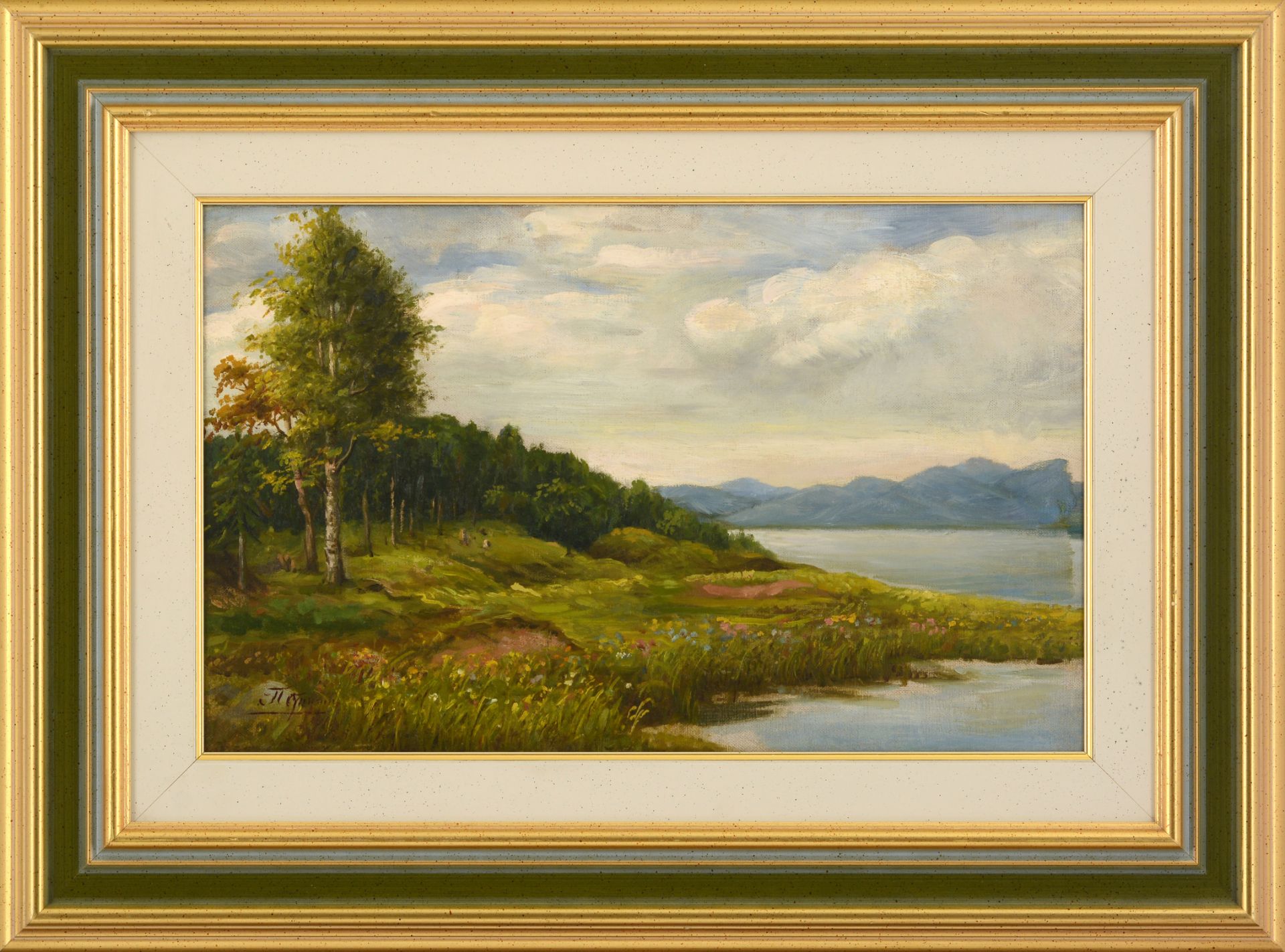 PJOTR C. STOJANOW
/1857-1957/
„Landscape with a lake“ - Bild 2 aus 4