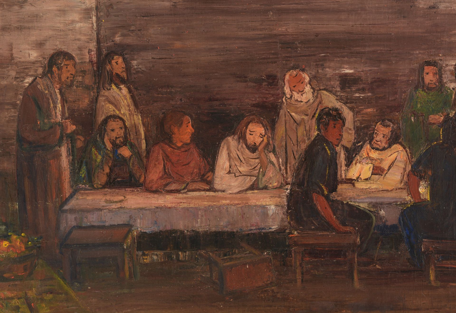 NAUM STOYANOV HADJIMLADENOV
/Bulgarian, 1894-1985/
„The Last Supper“ d.1938 - Bild 4 aus 5