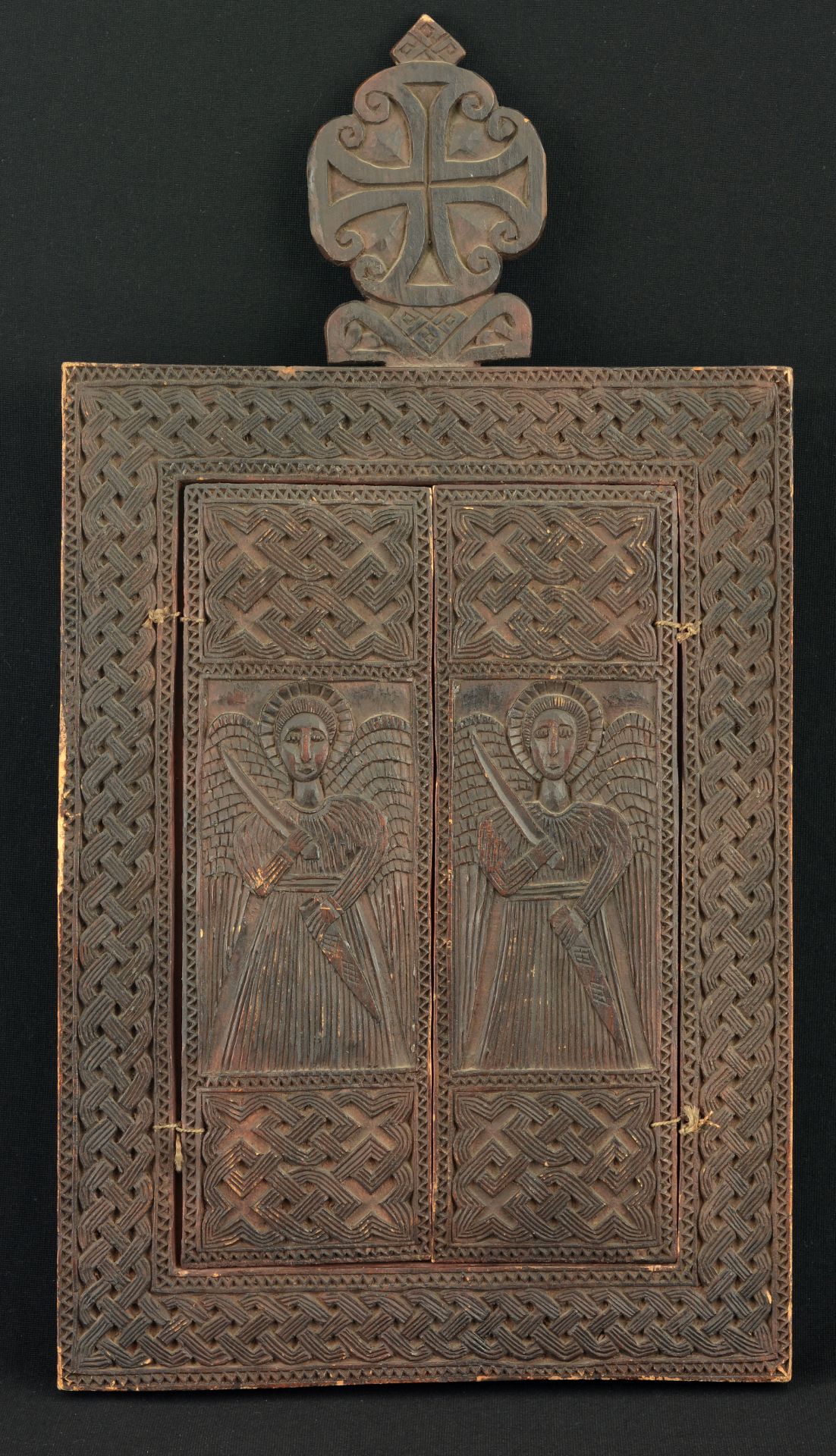 „ST. VIRGIN AND CHILD“ double-sided triptych, XX century - Bild 7 aus 7