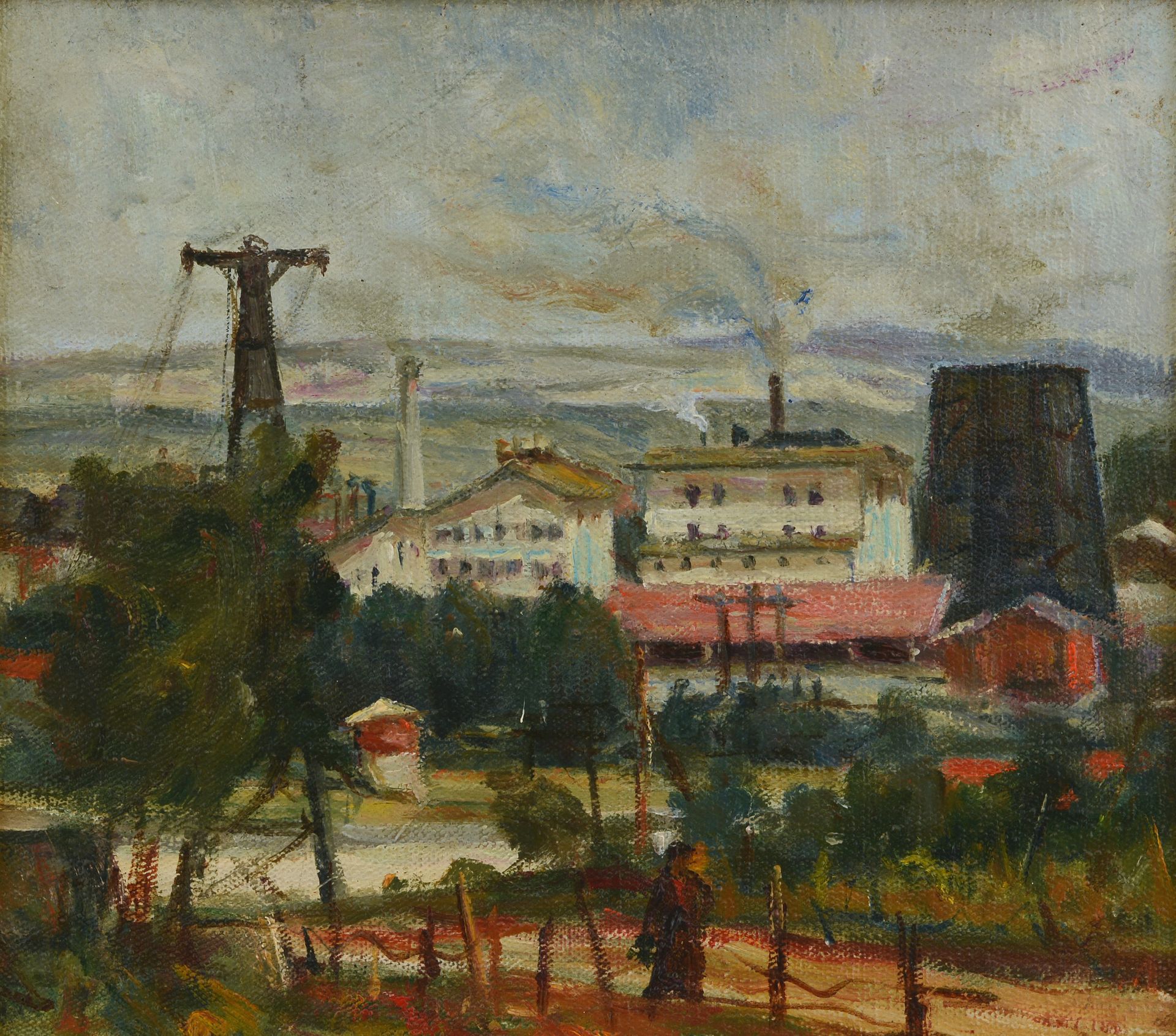 HRISTO IVANOV FOREV /Bulgarian, 1927-2005/ „View of the factory“