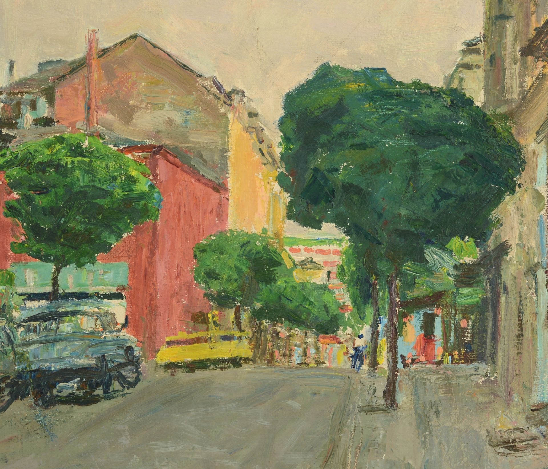 GRIGOR IVANOV NAYDENOV
/Bulgarian, 1895-1983/
„Knyaz Boris I Street, Sofia“ d.1974 - Image 3 of 4