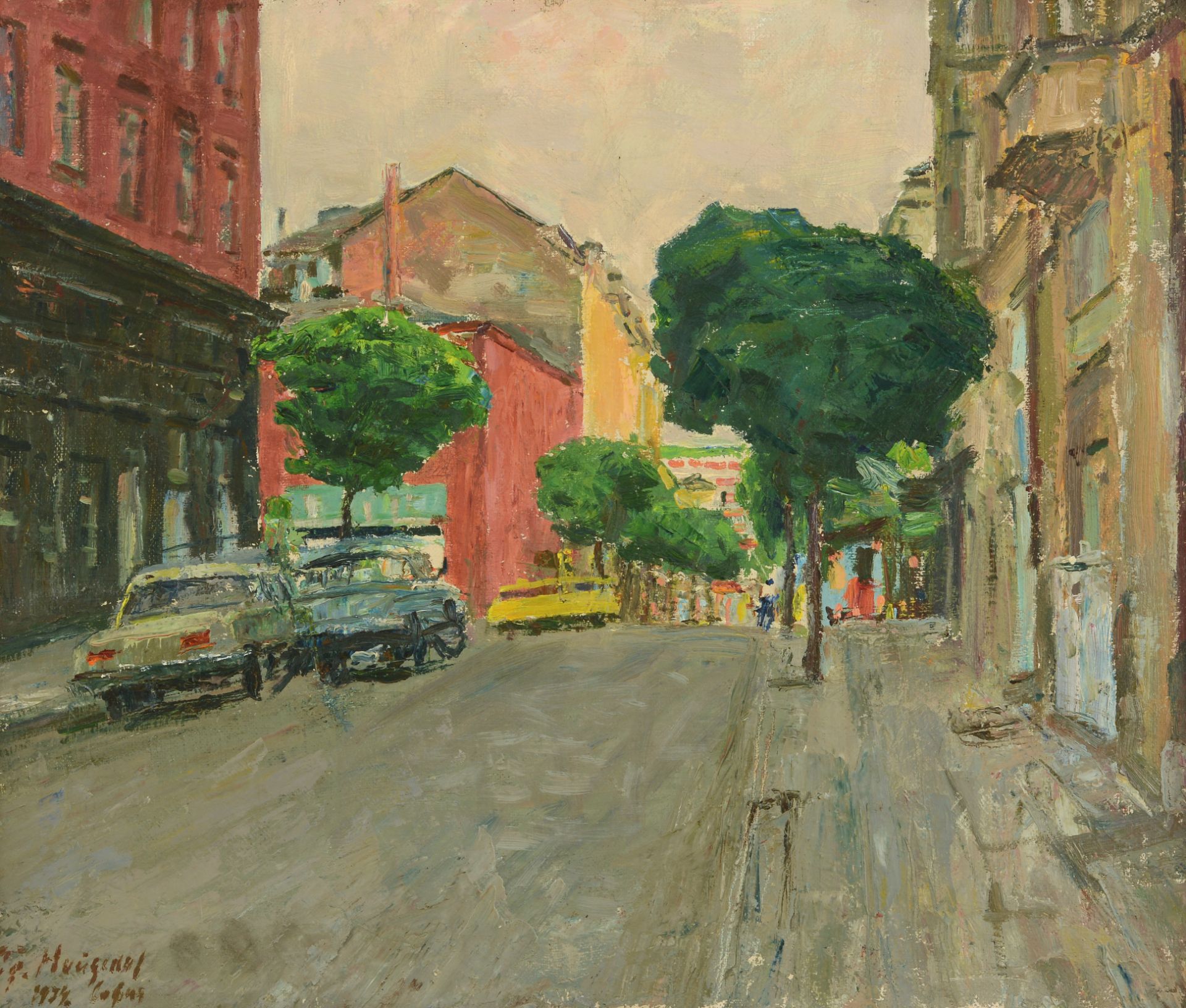 GRIGOR IVANOV NAYDENOV
/Bulgarian, 1895-1983/
„Knyaz Boris I Street, Sofia“ d.1974
