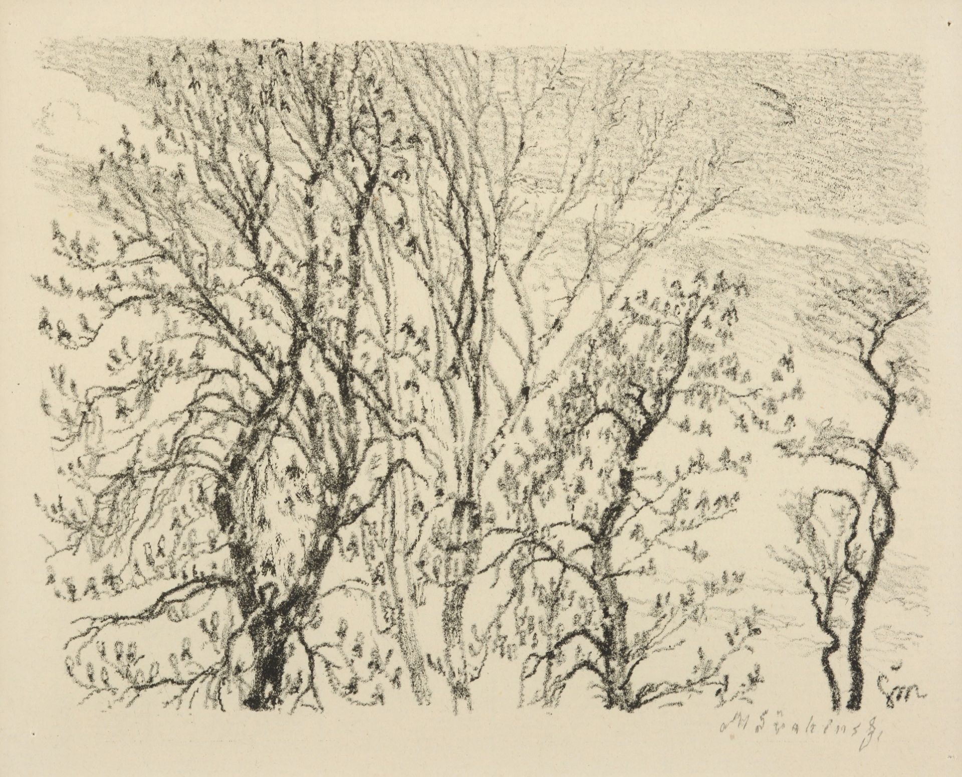 MAX ŠVABINSKÝ /1873-1962/ „Trees“