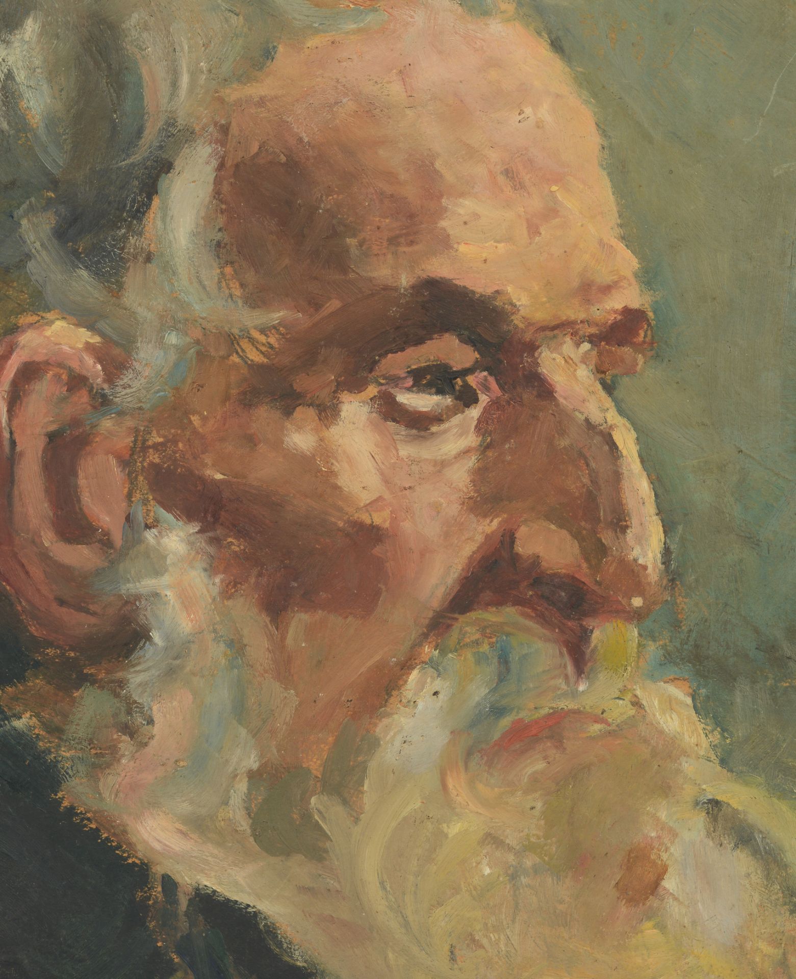 LEONID TSONEV YORDANOV /1910-1999/ „Portrait of an elderly man with a beard“ - Image 3 of 3