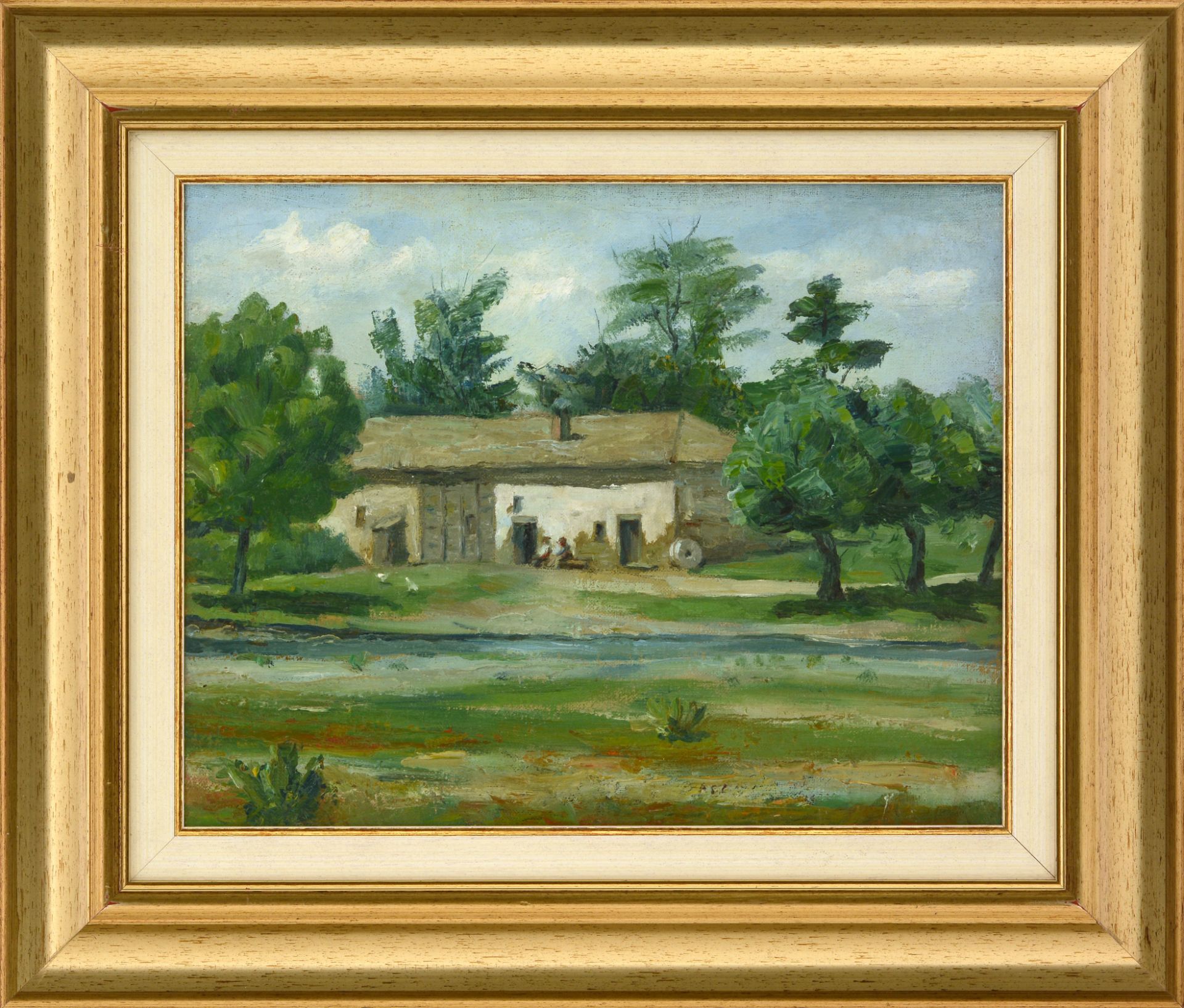 HRISTO IVANOV FOREV /1927-2005/ „Landscape with a mill“ - Bild 2 aus 3