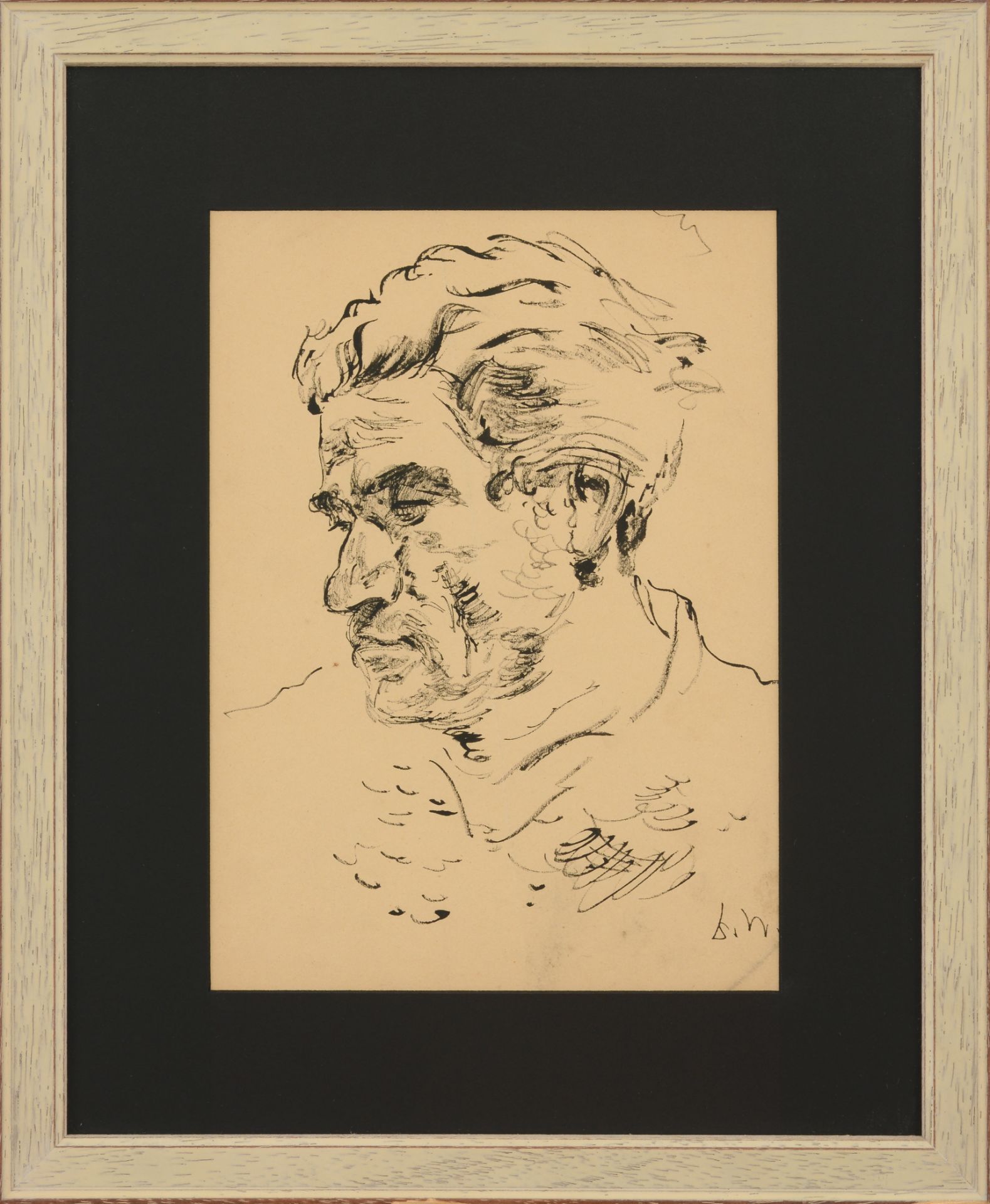 DAVID AVRAM PERETZ /1906-1982/ „Portrait of the artist Vasil Ivanov“ - Image 2 of 4