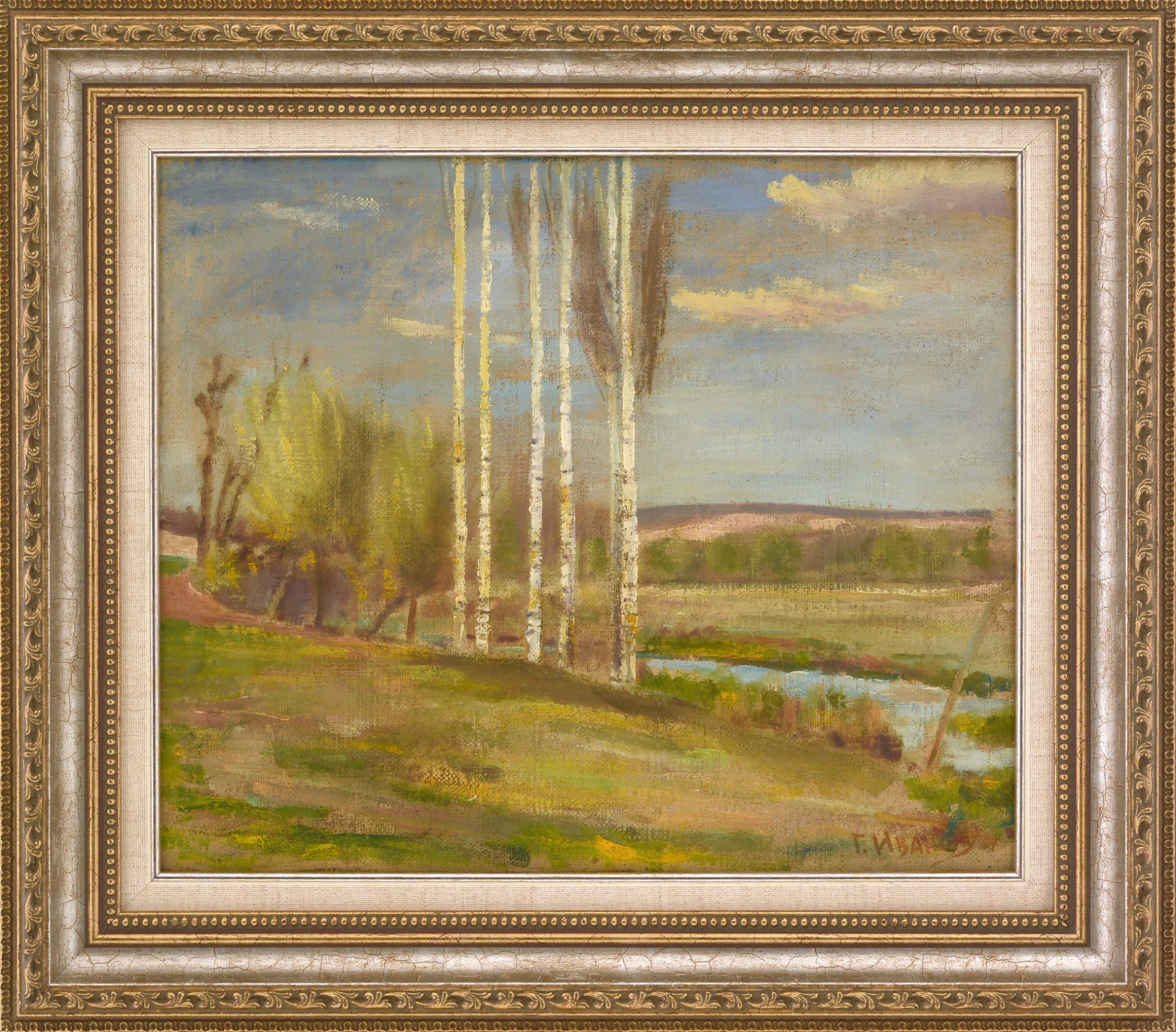 G. IVANOV „Landscape with birch trees“ - Image 2 of 4
