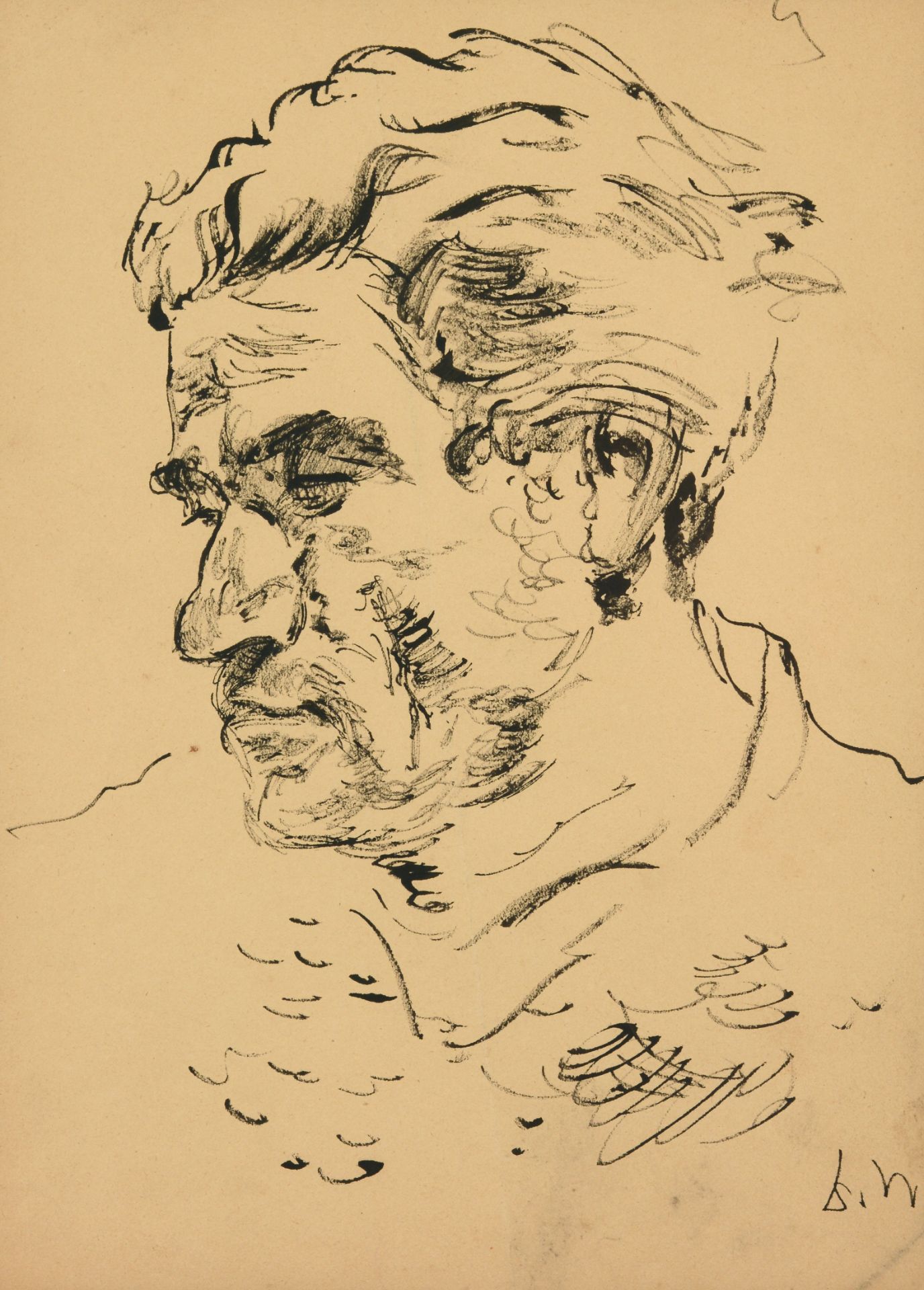 DAVID AVRAM PERETZ /1906-1982/ „Portrait of the artist Vasil Ivanov“