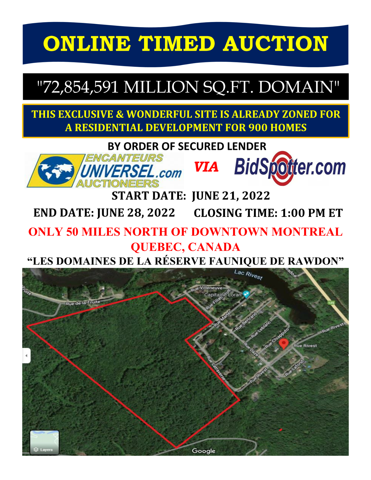 BROCHURE NOTE: FINAL SALE PRICE SUBJECT TO A $200,000 CAD DEPOSIT