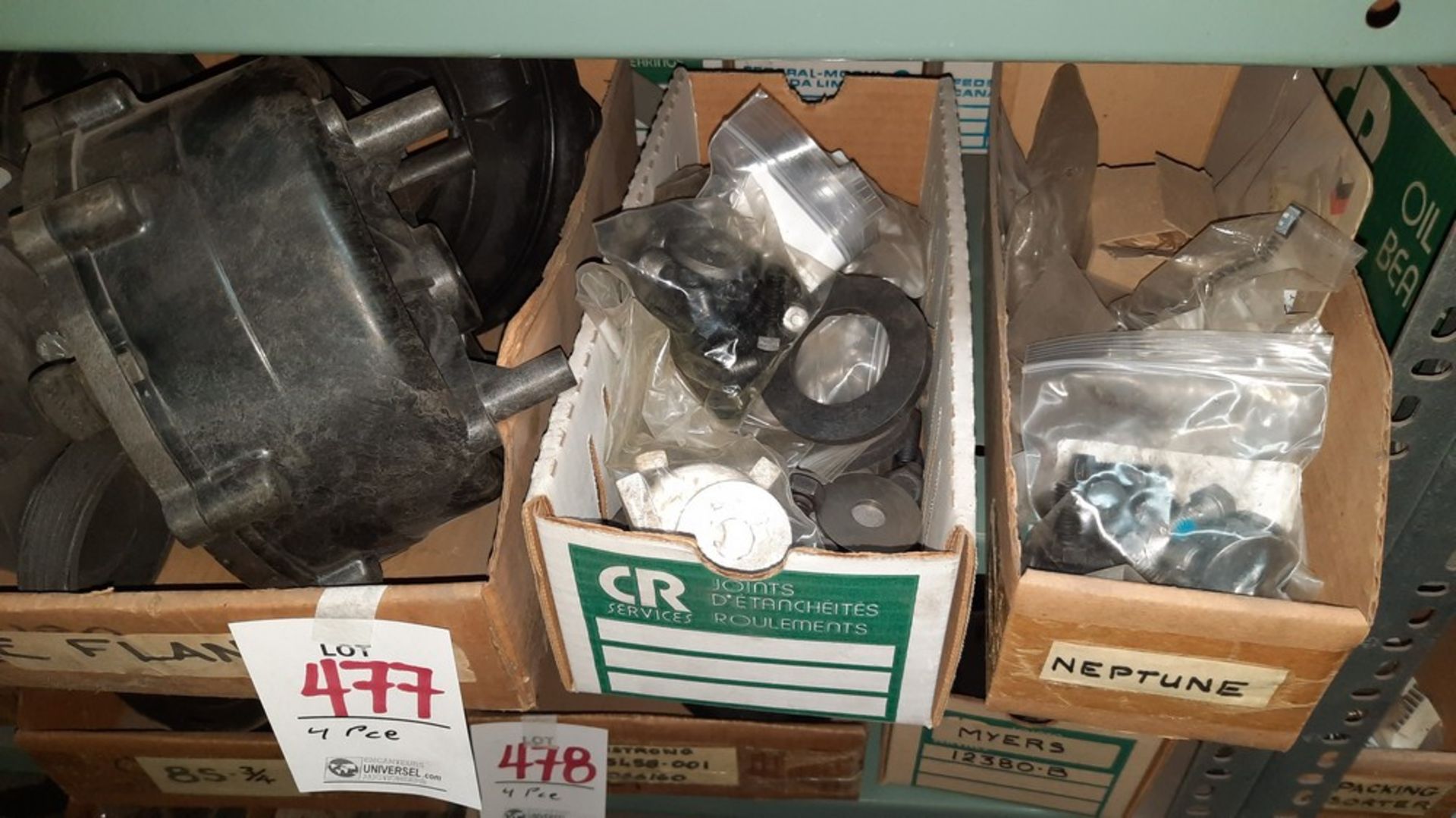 LOT: (4 bins) Asst. Motor / Pump Parts. (see photos for details) - Image 2 of 3
