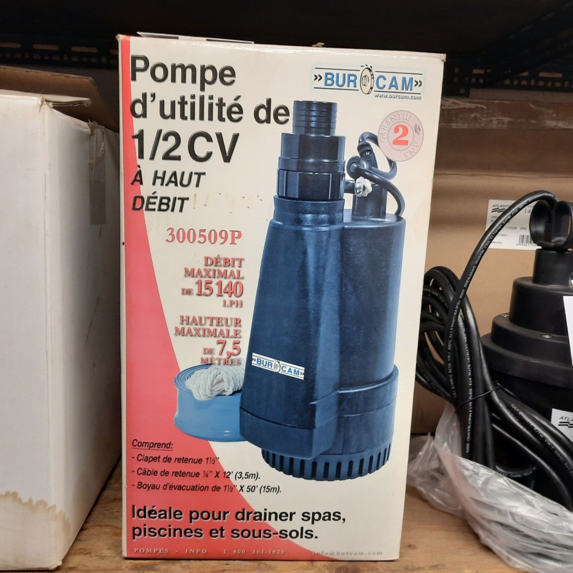 Utility Pump (see photo for specifications)