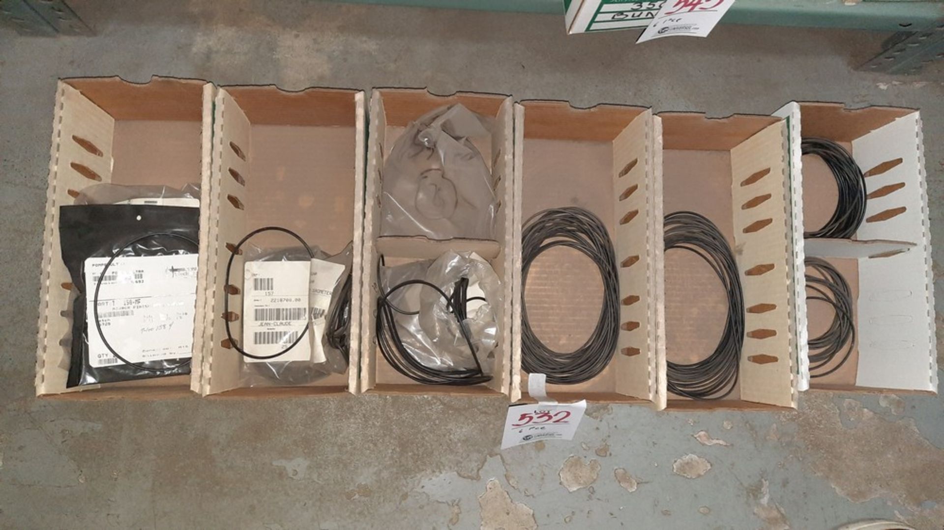 LOT: (6 bins) Asst. O-rings (see photos for details)