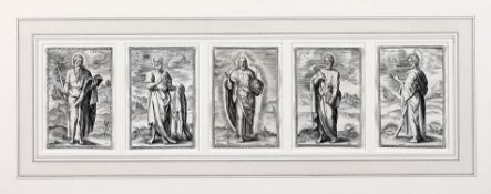 Fünf Kupferstiche, ca. 17. Jh.