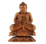 Buddha auf einem Lotus-Thron sitzend